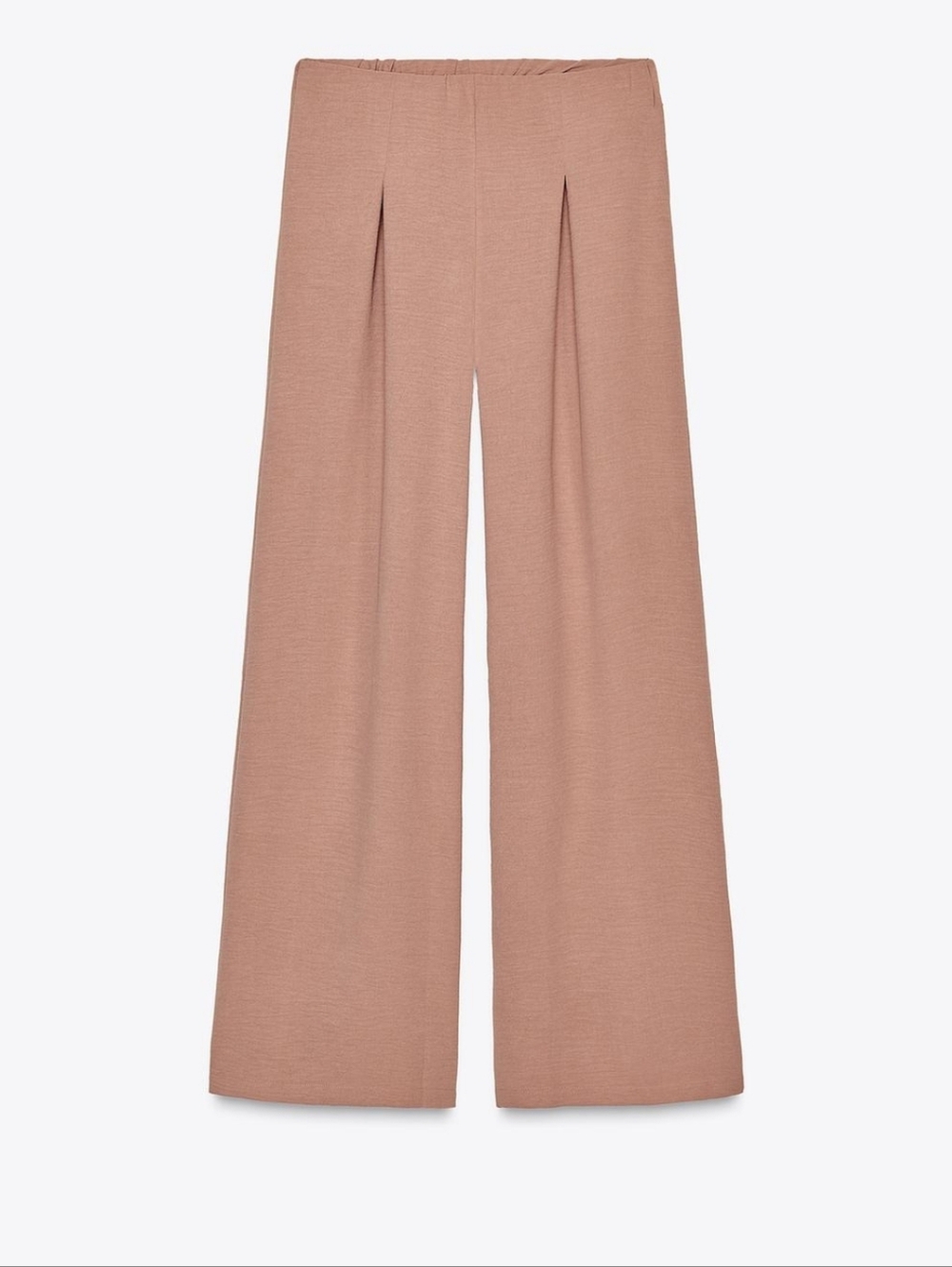 ZARA Wide Leg Pleated Pants in Dusty Rose NWOT